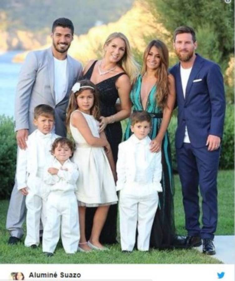 Mateo Messi causa furor con su pose en la boda de Cesc Fábregas