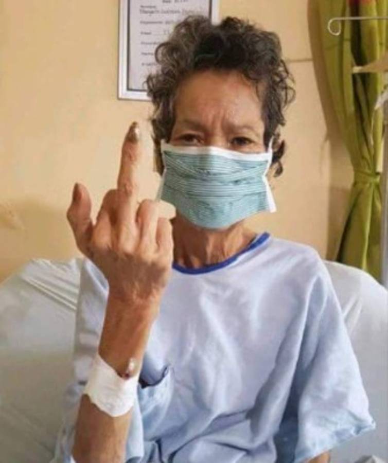 Esta fue la fotografía tomada en el Hospital Escuela Universitario (HEU).