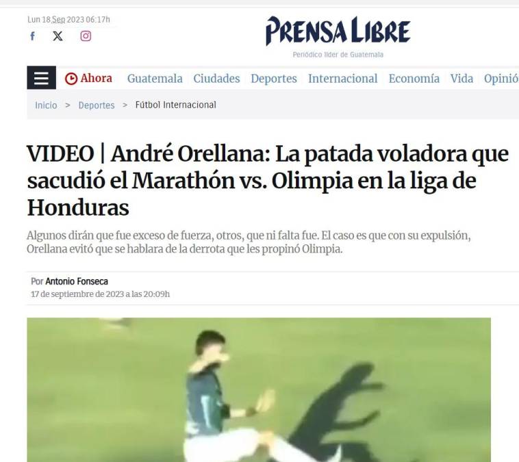 ”¿La entrada más salvaje?”, “Era más que roja”: Prensa internacional reacciona a la dura falta de André Orellana