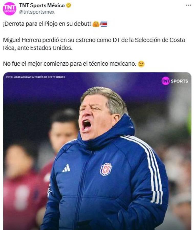 Miguel Herrera debuta con derrota en Costa Rica y esto dicen los medios