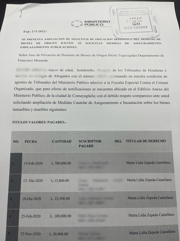 Fiscalía pide privación de dominio a bienes de presuntos socios de los Pinto