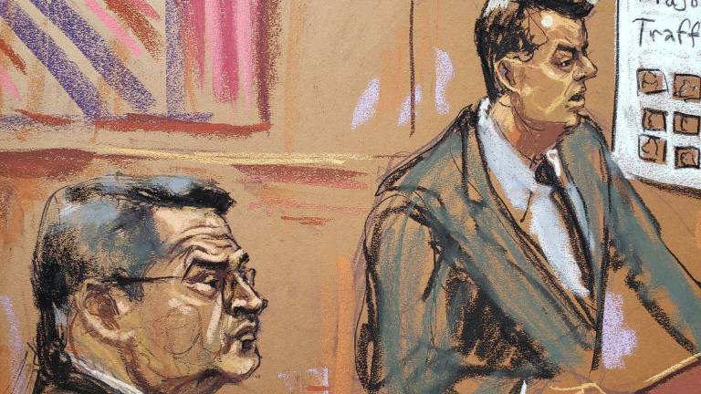 El semblante de JOH al escuchar al testigo de la Fiscalía