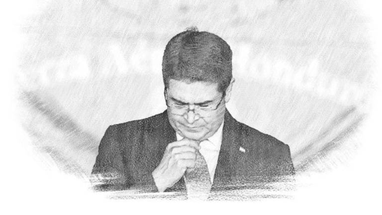 ¿Cómo reaccionó Juan Orlando Hernández cuando vio a los fiscales?