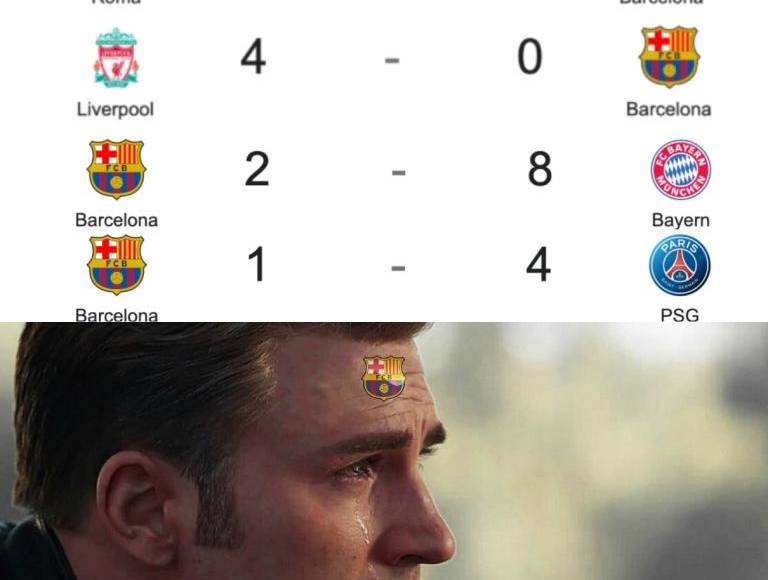 Memes hacen pedazos al Barcelona tras humillante eliminación ante PSG