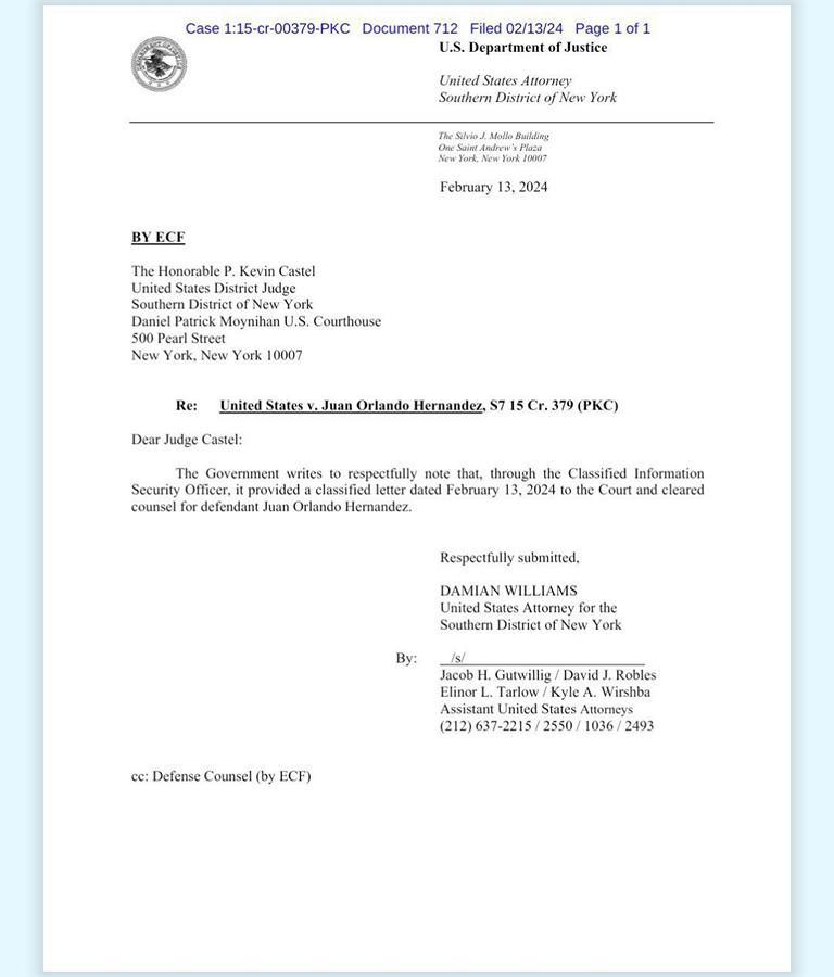 En directo: Juicio de Juan Orlando Hernández