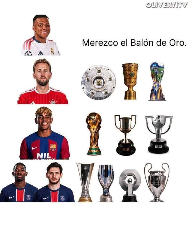 Mbappé y Lamine Yamal sufren: Los memes tras entrega del Balón de Oro 2026