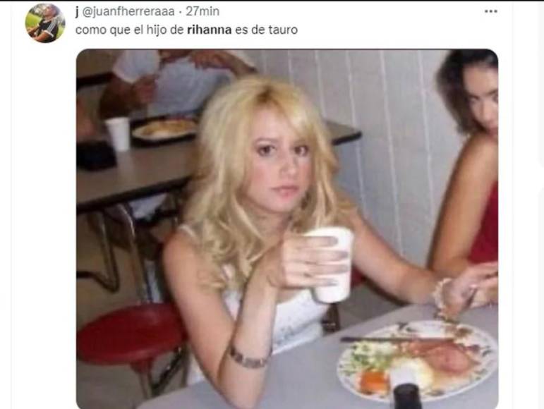 Las redes explotan con memes por el primogénito de Rihanna