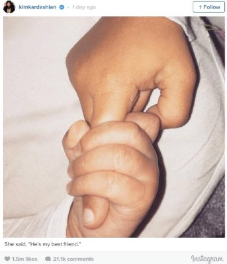 Kim Kardashian comparte una imagen de su hijo recién nacido