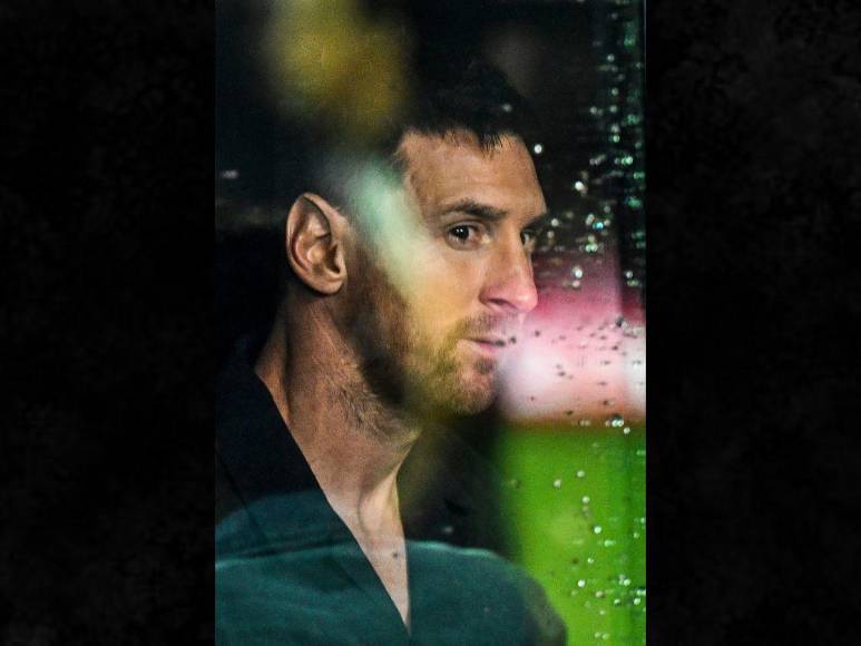 El sufrimiento de Messi en la grada durante la derrota del Inter ante el Houston Dynamo