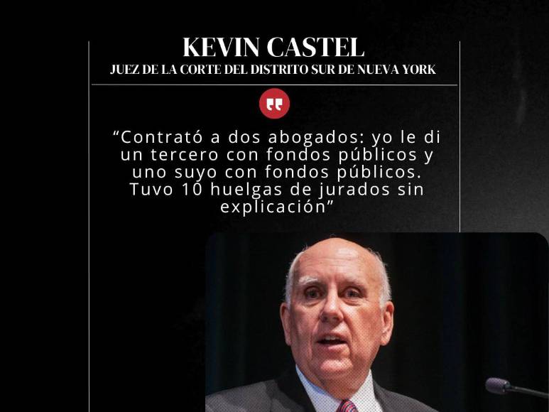 Frases del juez Kevin Castel tras condenar a 45 años de prisión a Juan Orlando Hernández