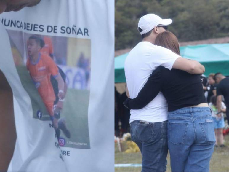 Con flores y camisas memorables, familiares y amigos despiden a Kevin Cáceres