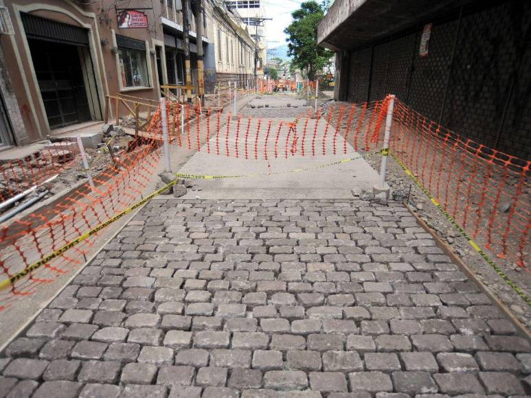 Ya toma forma el nuevo diseño de la avenida Cervantes en el centro histórico de Tegucigalpa