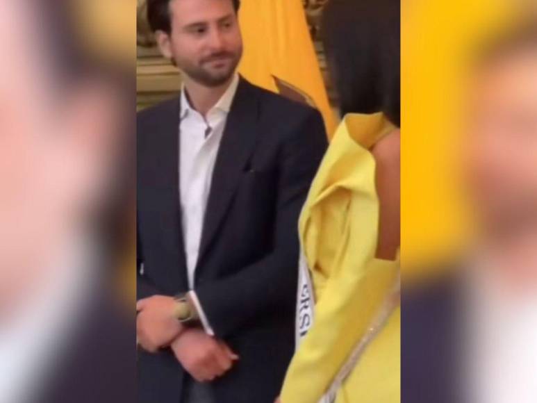 Reacción de Niels Olsen, ministro de Ecuador, al ver a Sheynnis Palacios
