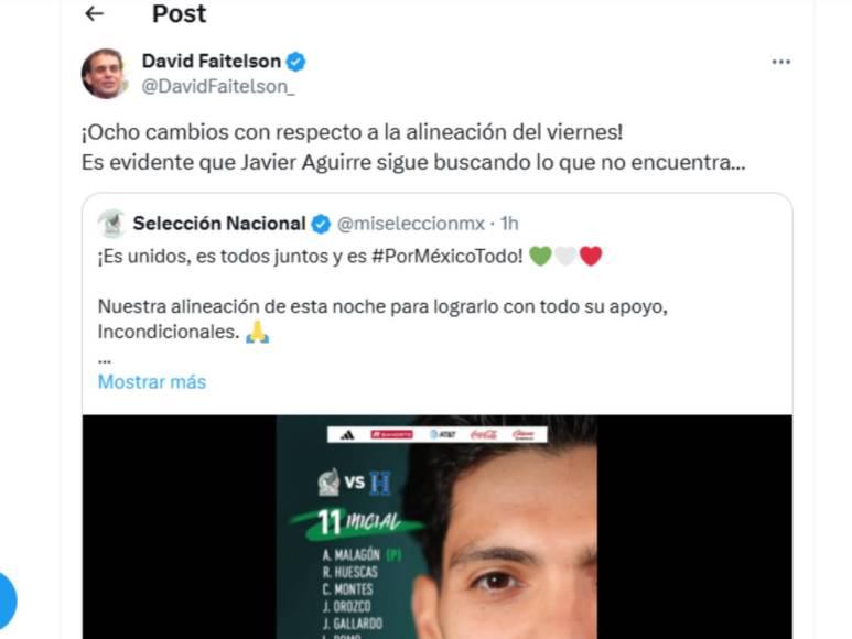 David Faitelson deja comentarios tras goleada a Honduras: “No era tan complicado”