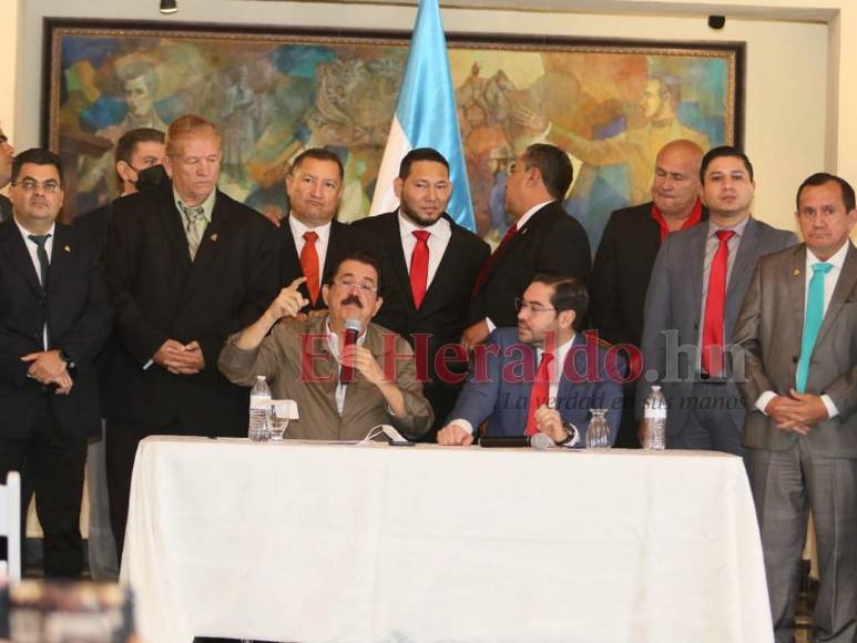 Con expectativas de resolver crisis, así fue el ambiente en reunión entre Mel Zelaya y Jorge Cálix (FOTOS)