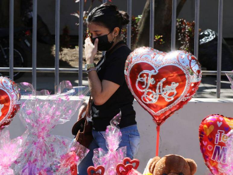 Flores, chocolates y peluches: calles de Tegucigalpa se llenan de detalles previo al Día de San Valentín
