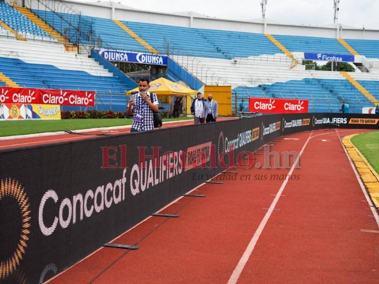 Caninos, Olímpico vacío y futbolistas listos: imágenes de la previa Honduras vs. México