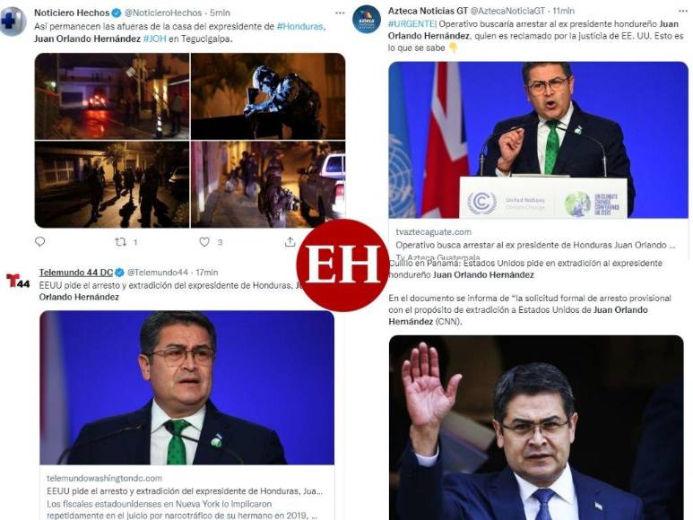 Así informa el mundo la solicitud de extradición del expresidente Juan Orlando Hernández