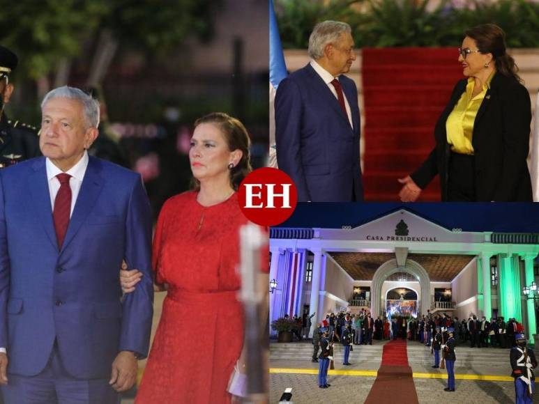 La visita de AMLO, presidente de México, a Honduras en imágenes
