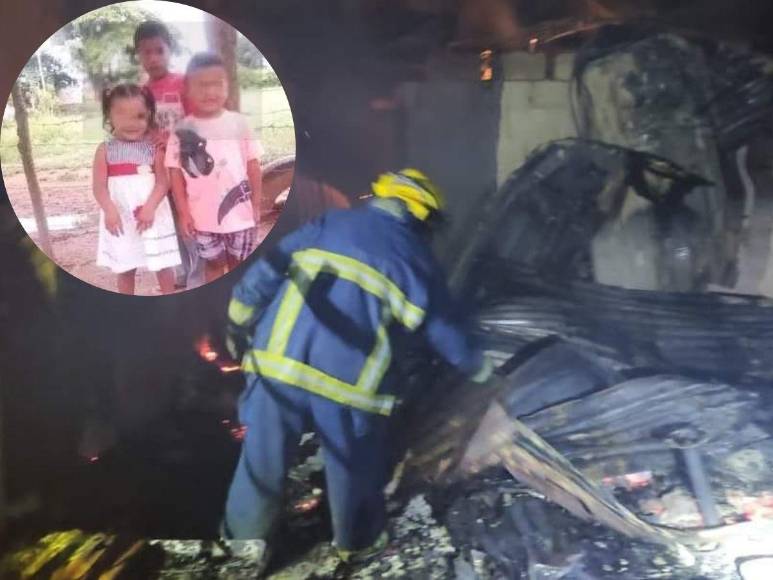 Dolor y consternación en Roatán por muerte de tres niños en incendio