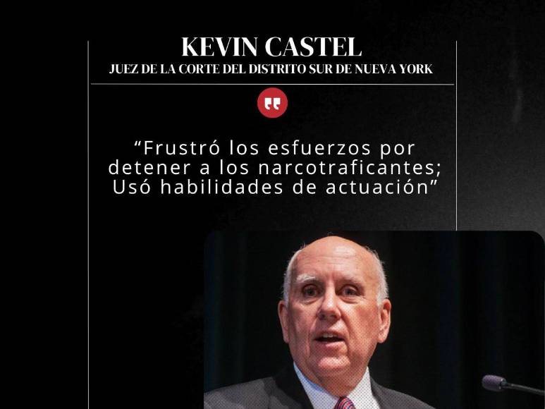 Frases del juez Kevin Castel tras condenar a 45 años de prisión a Juan Orlando Hernández