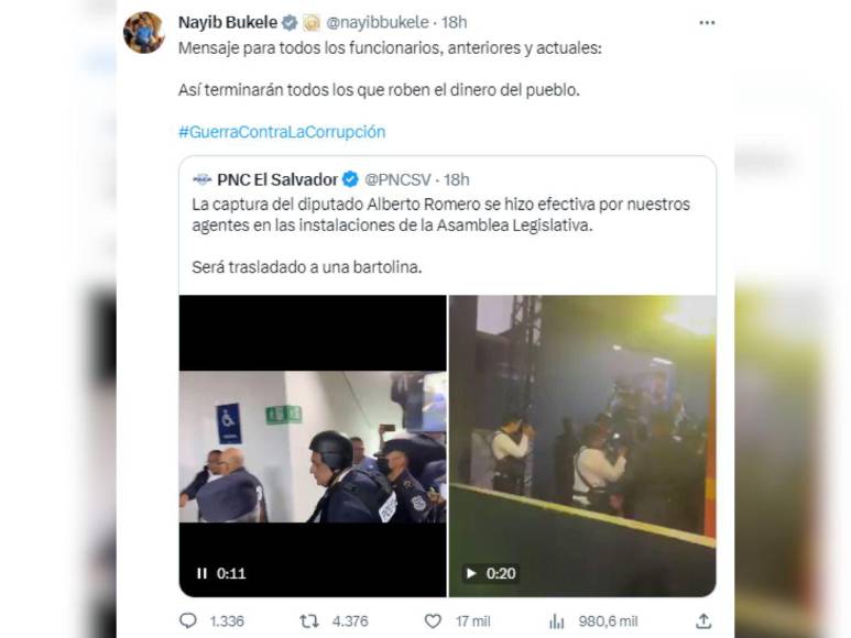 Capturado en el Congreso y su esposa e hija huyeron: Alberto Romero, diputado salvadoreño acusado de lavado de activos