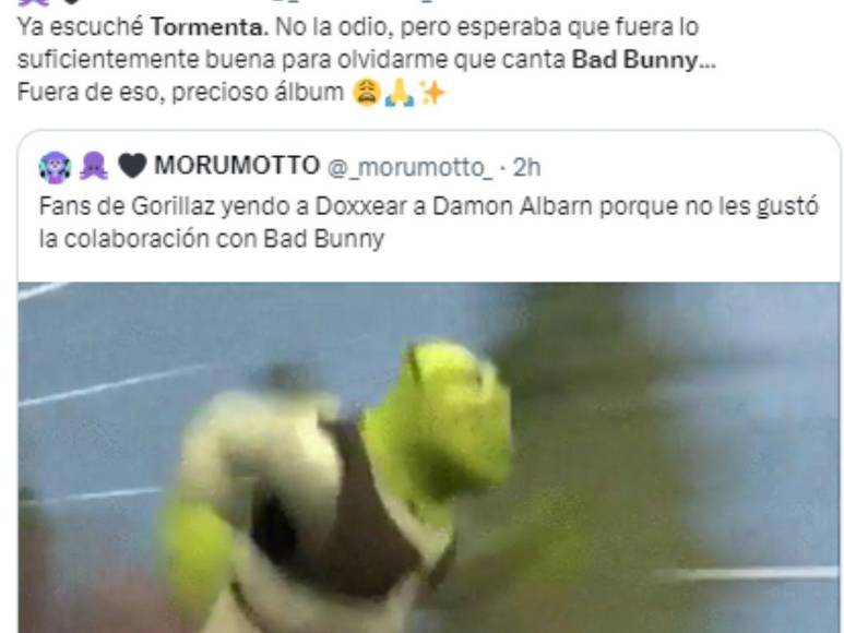 Los memes que dejó la colaboración de Bad Bunny y Gorillaz