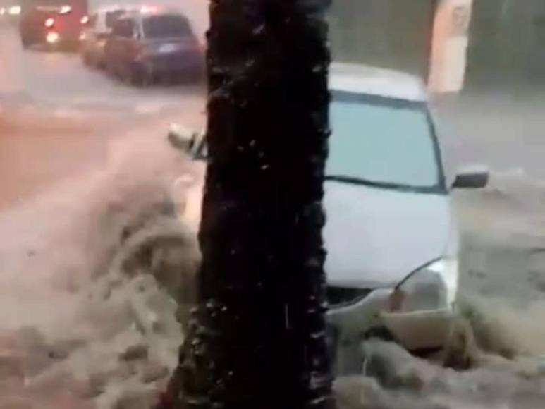 Caos por lluvias en San Pedro Sula: Tráfico y apagones la zona norte