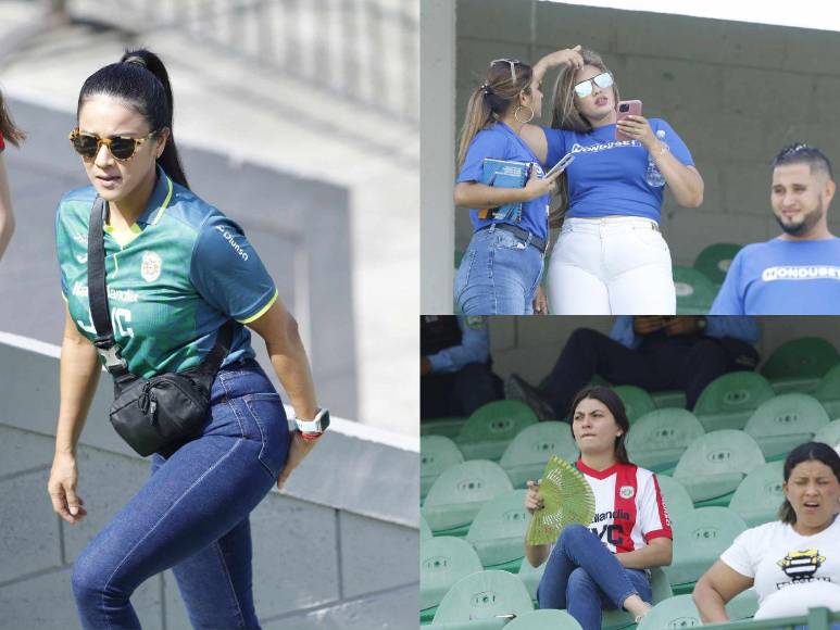 Bellas aficionadas verdolagas presentes en el clásico entre Marathón y Real España