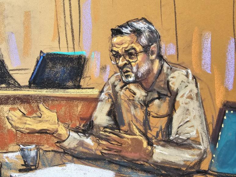 Las primeras imágenes de Juan Orlando durante la lectura de su sentencia