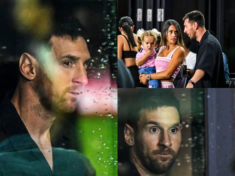 El sufrimiento de Messi en la grada durante la derrota del Inter ante el Houston Dynamo