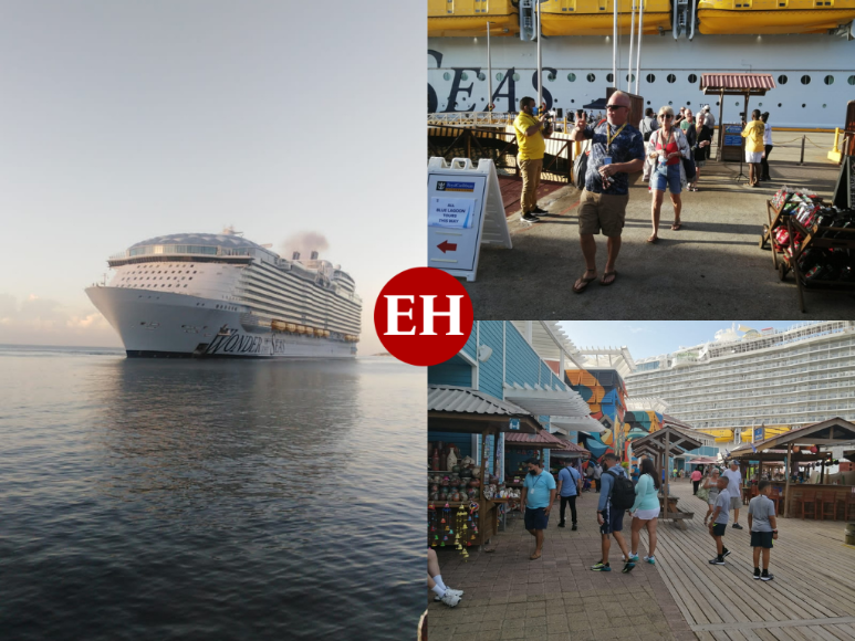 Así es el “Wonder of the Seas”, el crucero más grande del mundo que llegó a Roatán