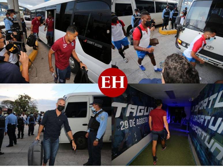 Con ansias de ganar: Así fue la llegada de Olimpia y Motagua al Chelato Uclés (Fotos)