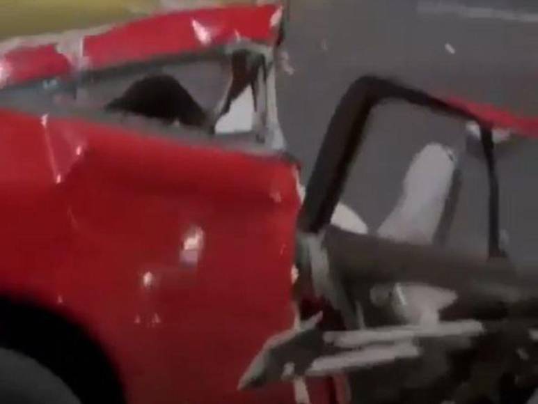 Las impactantes imágenes que dejó el accidente de tránsito en el anillo periférico de Tegucigalpa
