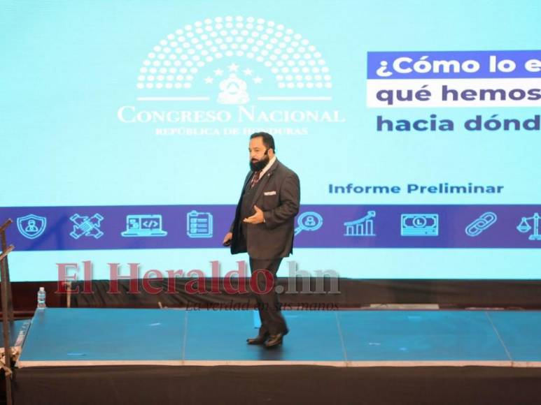 FOTOS: Con ausencia de bancadas presentaron “Informe de los 100 días” de gestión del Congreso Nacional
