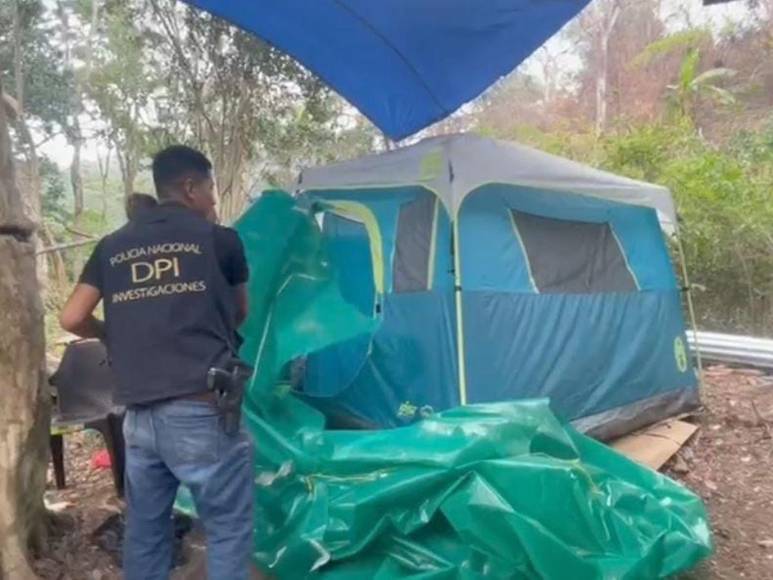 Así era el campamento de la Pandilla 18 en El Merendón; tenían indumentaria policial