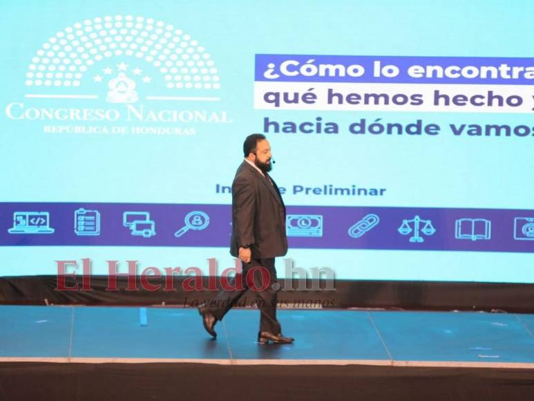FOTOS: Con ausencia de bancadas presentaron “Informe de los 100 días” de gestión del Congreso Nacional