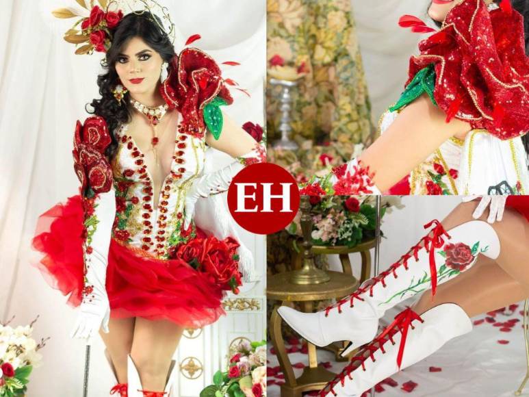 Deslumbrantes y llamativos son los trajes de las palillonas de Danlí