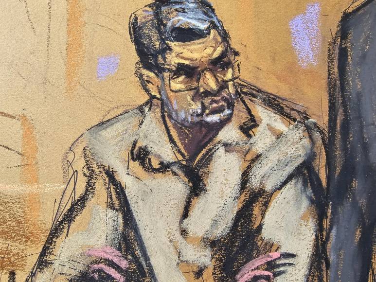 El rostro de JOH mientras escuchaba al juez Castel en la condena