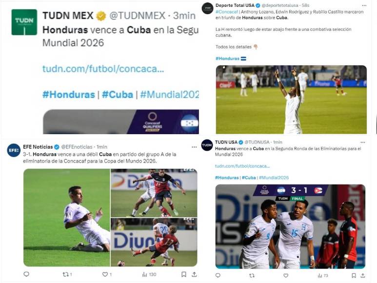 Así reaccionan medios nacionales e internacionales tras triunfo de Honduras ante Cuba
