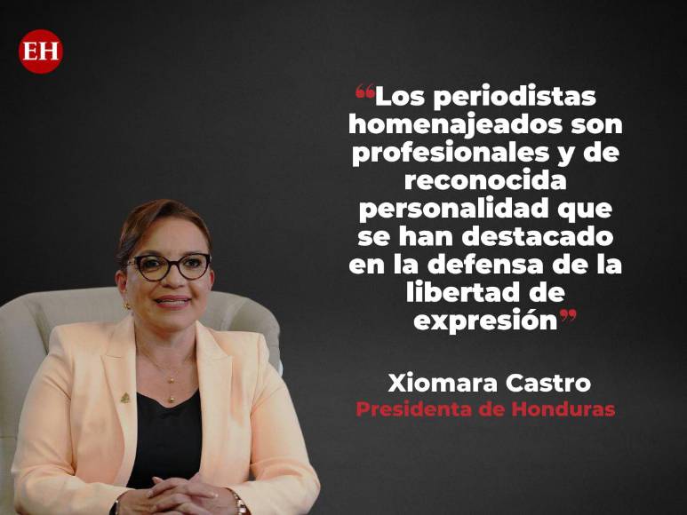 Xiomara Castro y sus frases destacadas en la entrega de Premios periodísticos “Mártires de la Resistencia”