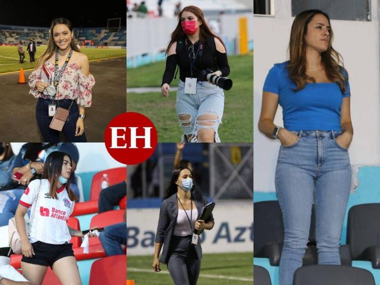 ¡Roban suspiros! Hermosas chicas adornan el Estadio Nacional en el clásico Motagua-Olimpia
