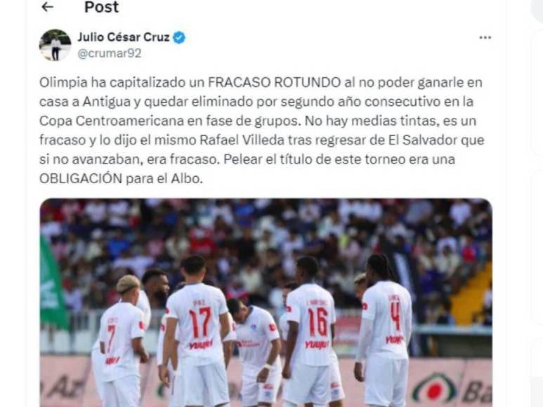 Olimpia eliminado de Copa Centroamericana y estos son los ‘culpables’, según periodistas