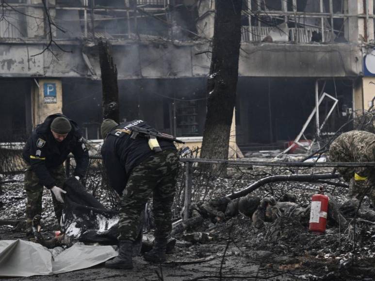 Las imágenes del séptimo día de invasión rusa en Ucrania