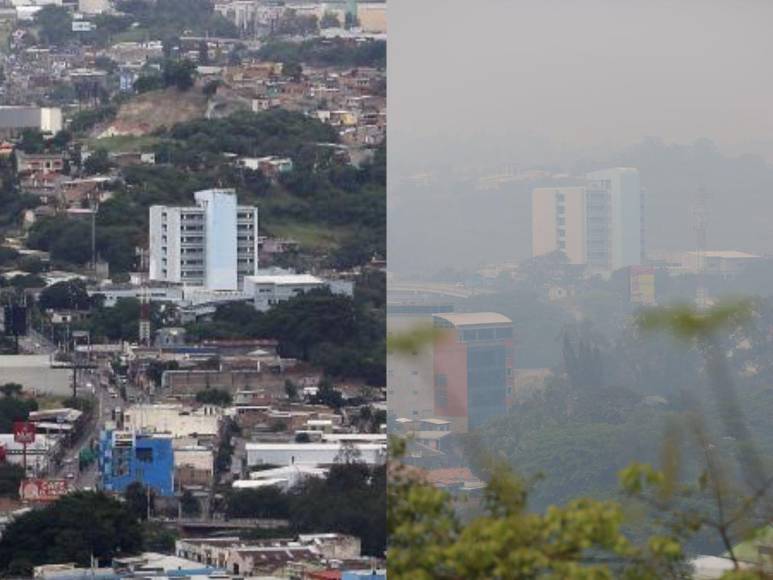 Tegucigalpa “parece desaparecer” entre capas de humo