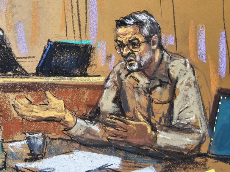 Las primeras imágenes de Juan Orlando durante la lectura de su sentencia