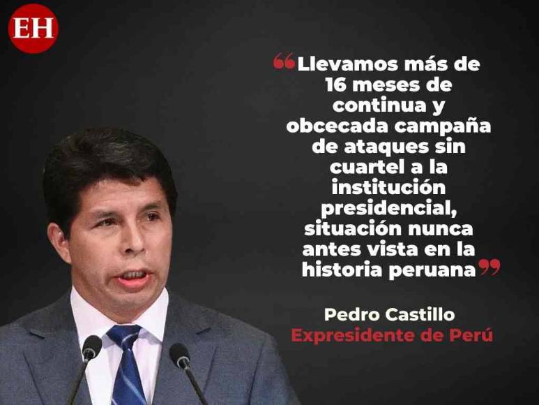 Frases de Pedro Castillo al anunciar disolución del Congreso Nacional y declarar estado de excepción en Perú