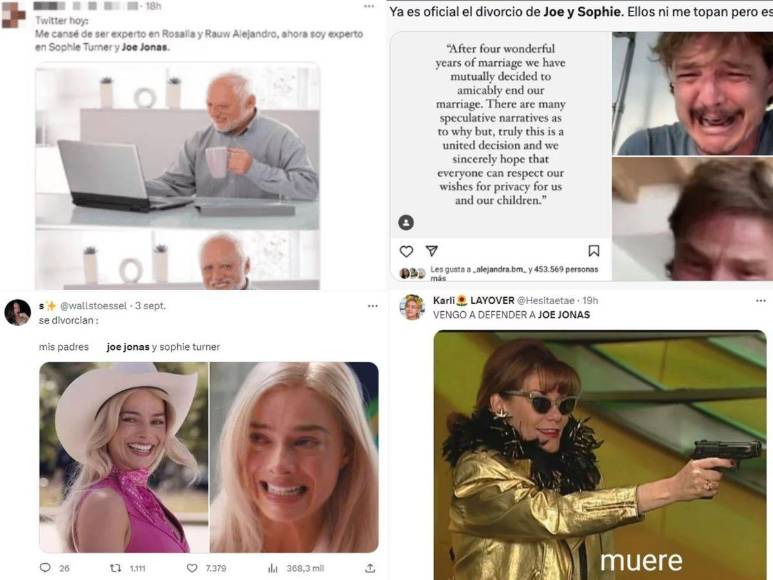 Joe Jonas y Sophie Turner ponen fin a su matrimonio y las redes explotan con memes