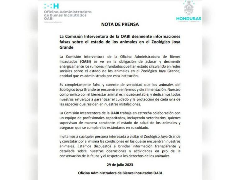 Divulgan imágenes de la realidad de los animales en Zoológico Joya Grande; OABI desmiente descuido