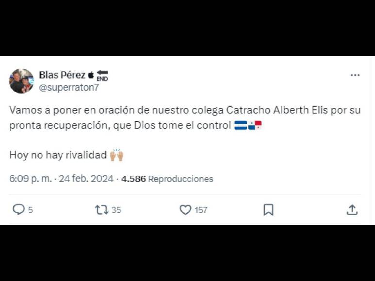 ¡Mensajes a Alberth Elis! Honduras sigue deseándole lo mejor